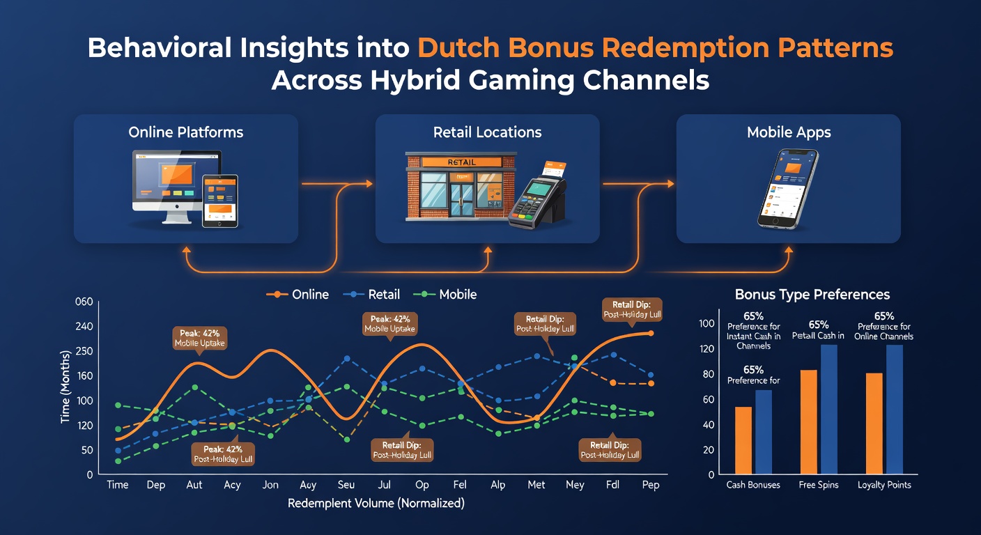 Grafiek die Nederlandse bonusverlossingspatronen over casino, sportsbook en live dealer kanalen illustreert