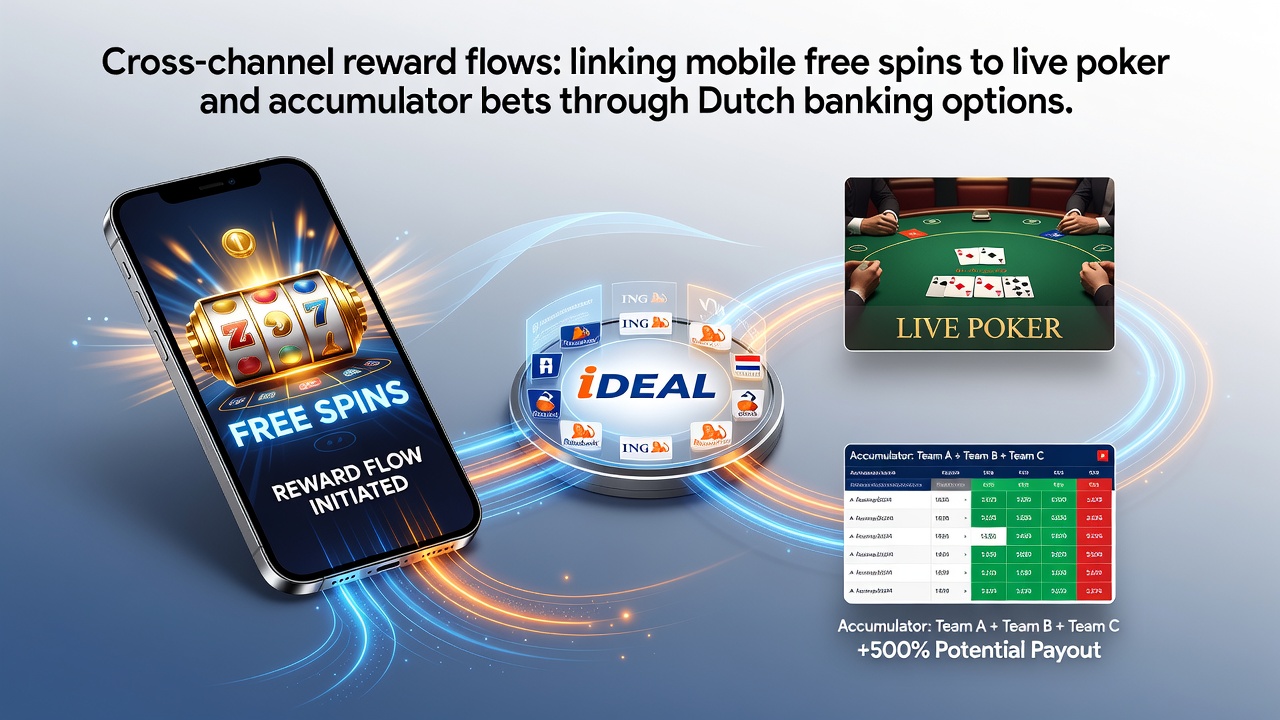 Illustratie van beloningsstromen tussen mobiele casino spellen en live poker via Nederlandse bankmethoden