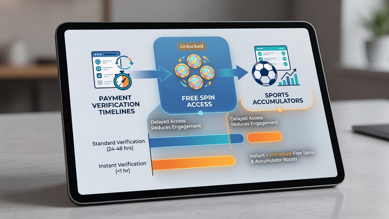 Grafiek die timelines illustreert voor free spins activering en accumulator eligibility in mobiele sportapps