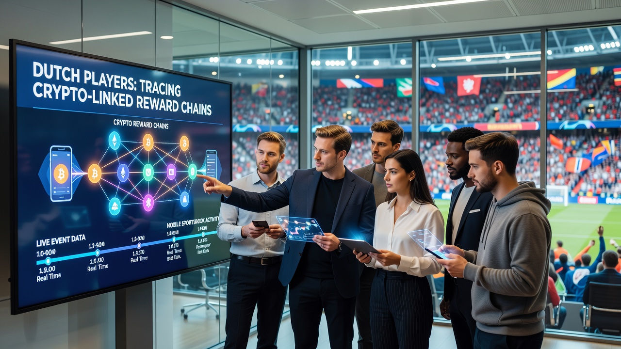 Mobiele interfaces tonen crypto beloningsketens tijdens sportweddenschappen en live events