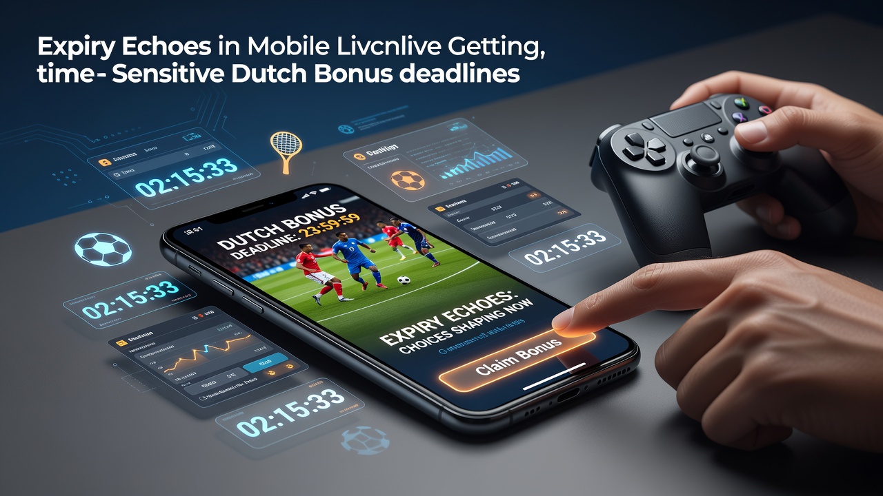 Illustratie van vervaldatums voor bonussen in Nederlandse mobiele live gaming en sportmarkten