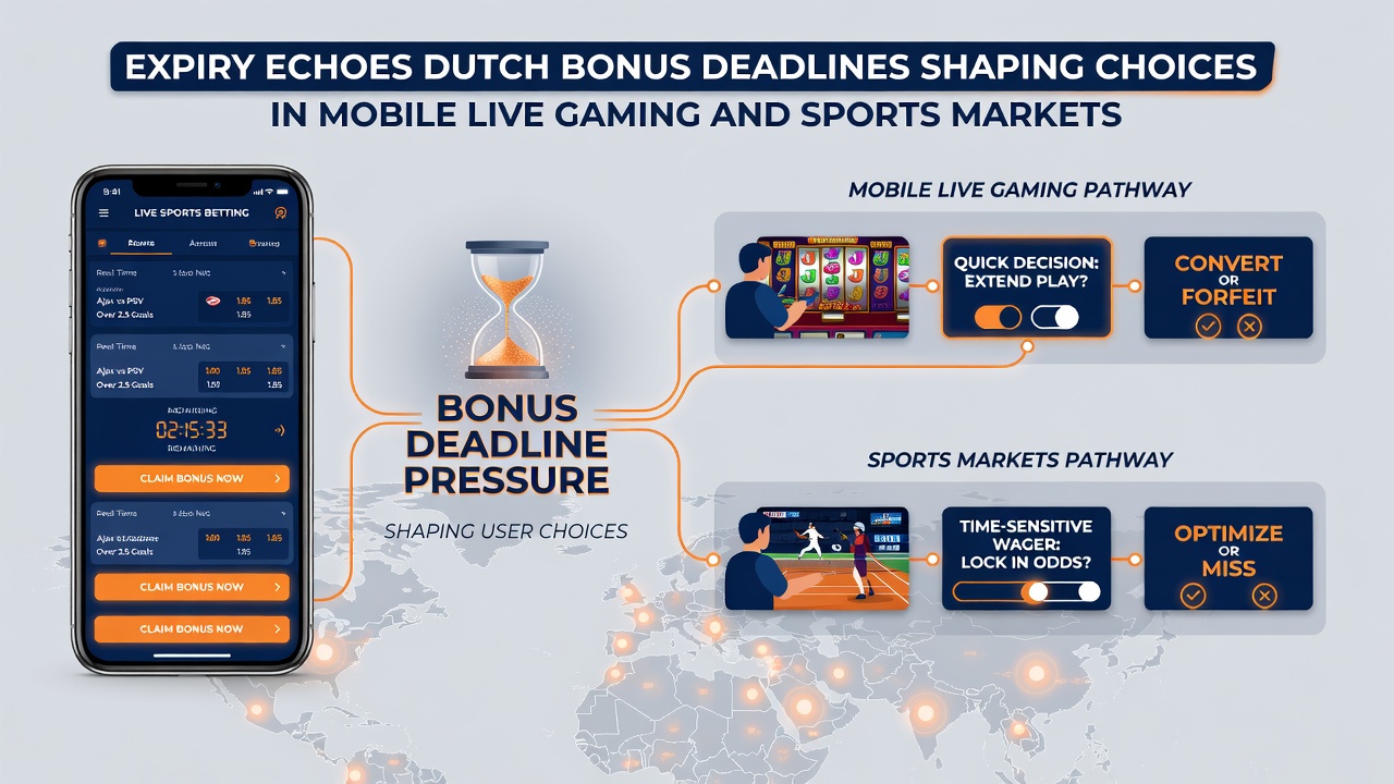 Grafiek van hoe bonusdeadlines keuzes beïnvloeden in Nederlandse mobiele sportweddenschappen