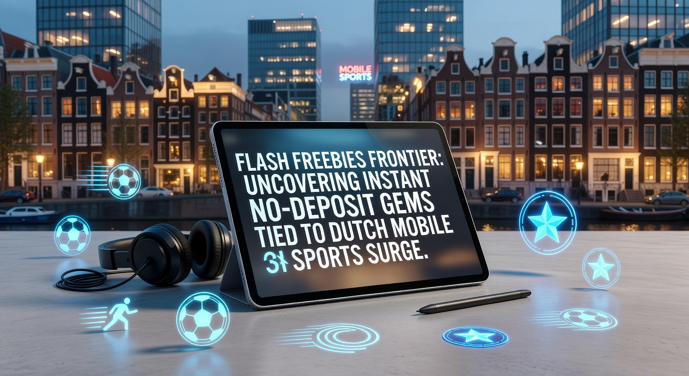 Schermafbeelding van een mobiele app met flash no-deposit bonus en sportweddenschappen in actie, typisch voor Nederlandse spelers