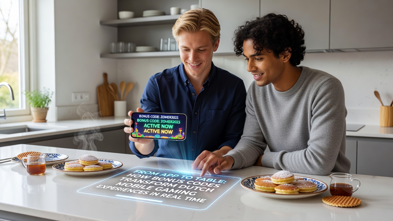 Speler die via mobiele app overstapt naar live dealer tafel met actieve bonuscode indicator