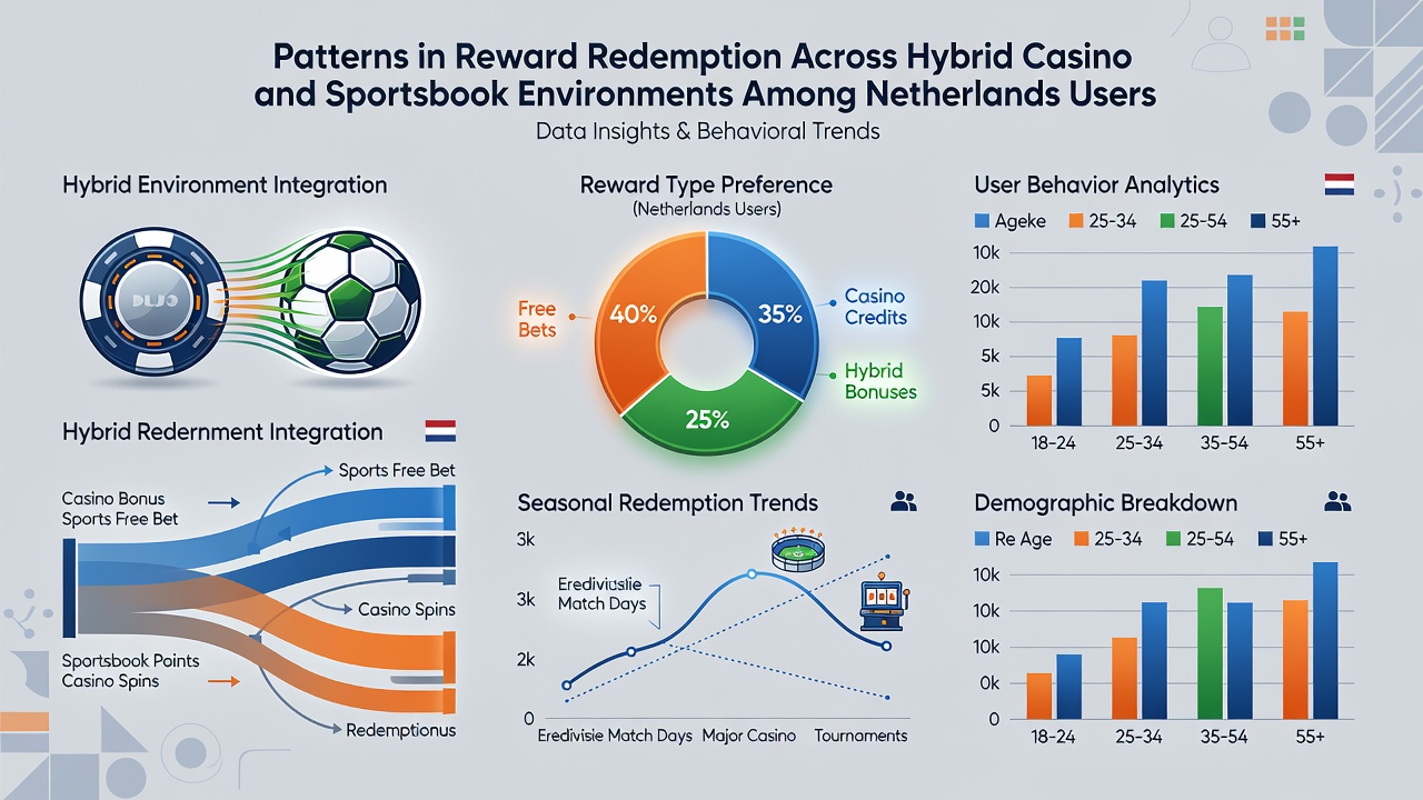 Illustratie van Nederlandse gebruikers die beloningen inwisselen via mobiele hybride casino- en sportsbook apps