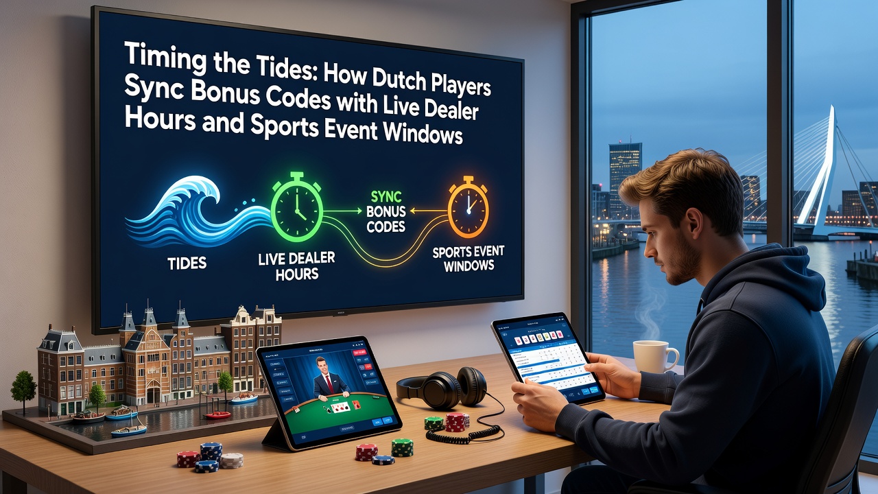 Nederlandse spelers synchroniseren bonuscodes met live dealer sessies en sportevenementen